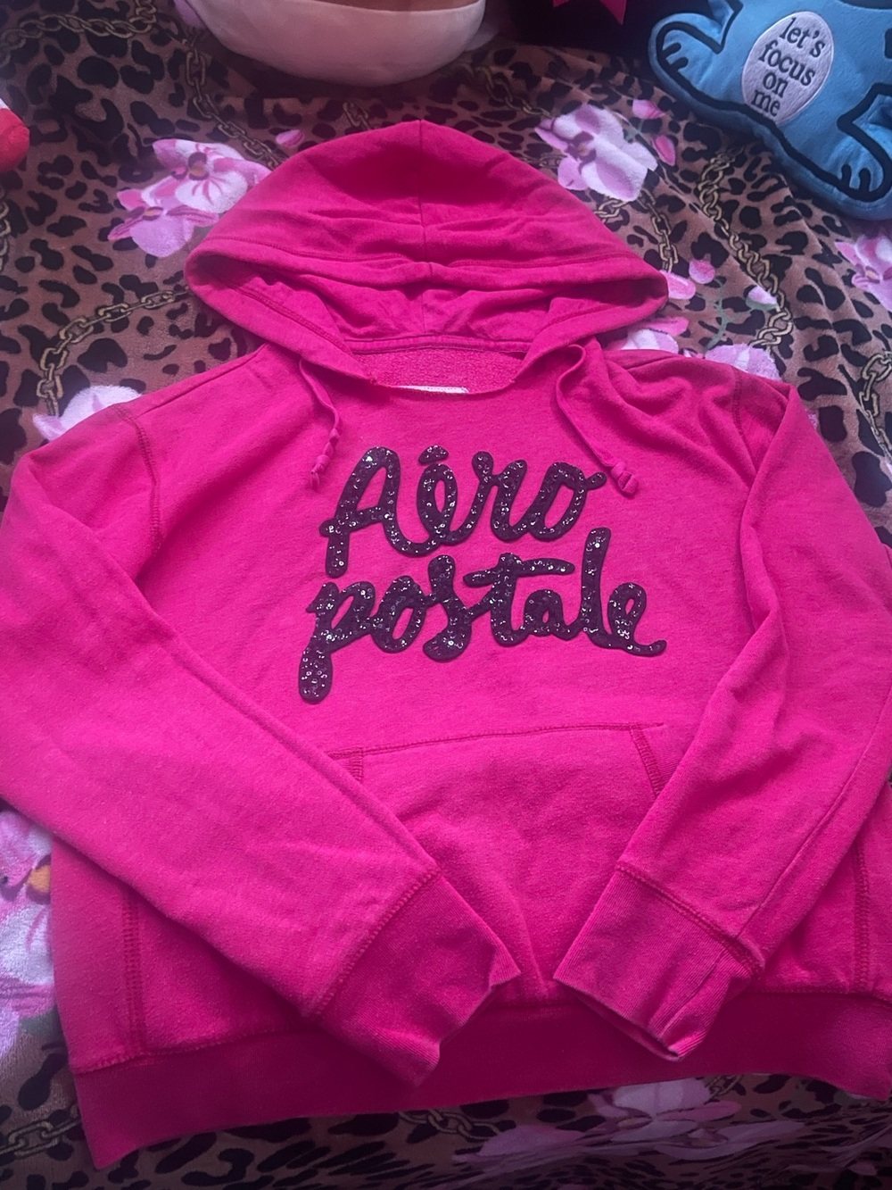 2015 Vintage Aeropostale sequins pull over hoodie